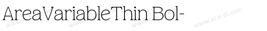 AreaVariableThin Bol字体转换